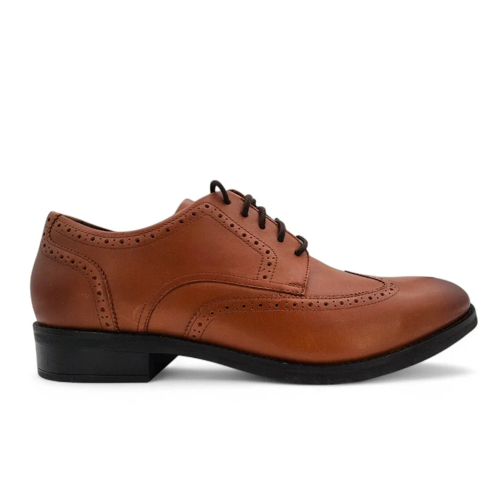Cole Haan‎ Grand+ Shoes Mens 11 M British Tan Dress Wingtip Oxford C37330 NEW